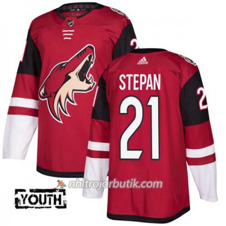 Barn Ishockey Arizona Coyotes Tröja Derek Stepan 21 Adidas 2017-2018 Vinröd Authentic